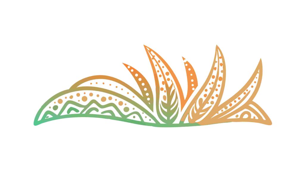 Abstract Colorful Grass Plant Border Vector Design, vector design Generative AI