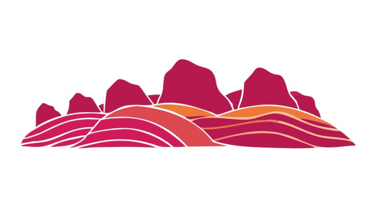 Abstract Layered Mountain Landscape Vector Design, vector design Generative AI