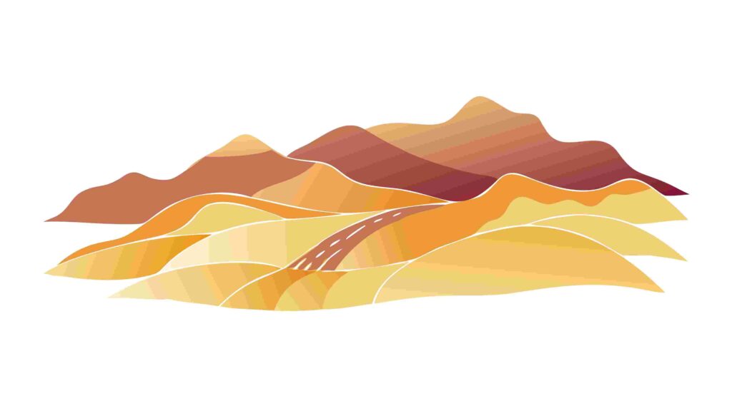 Secluded Desert Island Oasis Vector Illustration, vector design Generative AI