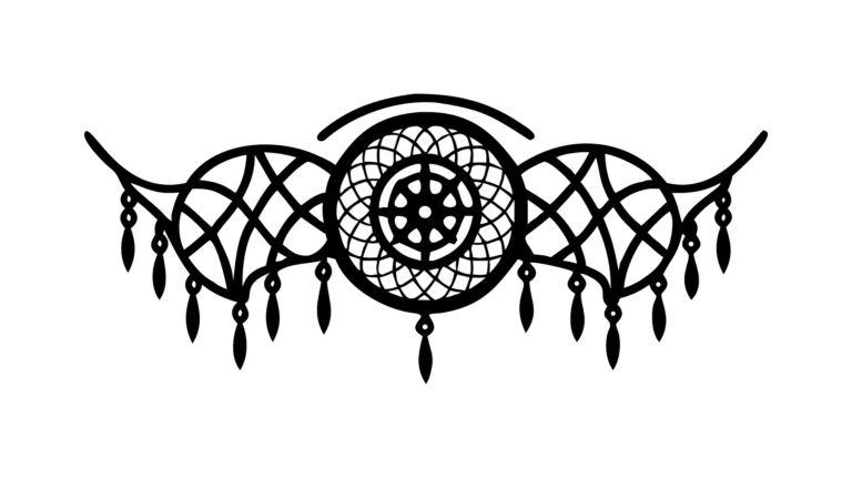 Ornate Dream Catcher with Beads Vector Illustration, vector design Generative AI
