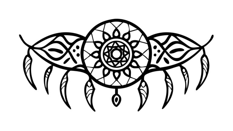 Stylized Tribal Spider Arachnid Vector Art, vector design Generative AI