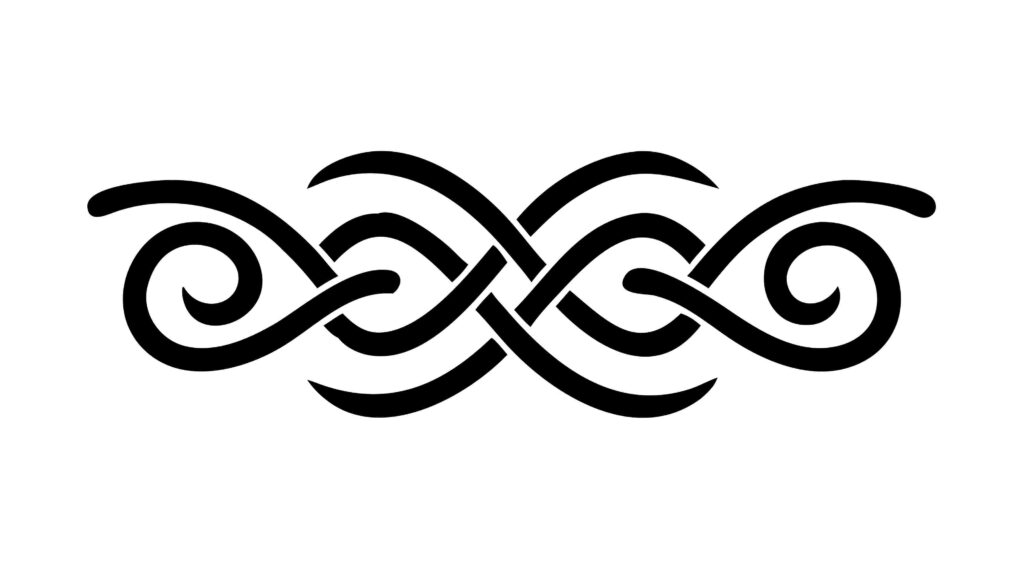 Classic Celtic Knot Intertwined Border Vector, vector design Generative AI