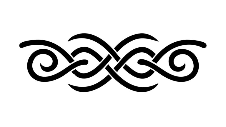 Classic Celtic Knot Intertwined Border Vector, vector design Generative AI