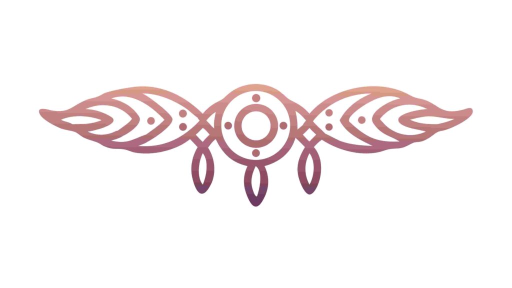 Rounded Tribal Decorative Border Element Vector, vector design Generative AI