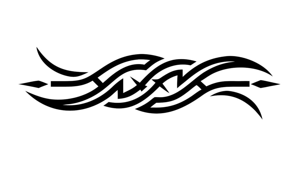 Stylized Tribal Wave Pattern Border Vector Art, vector design Generative AI