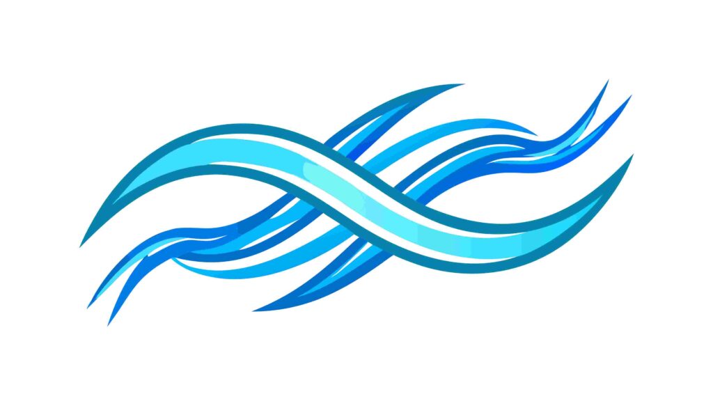 Abstract Blue Intertwining Lines Dynamic Vector, vector design Generative AI