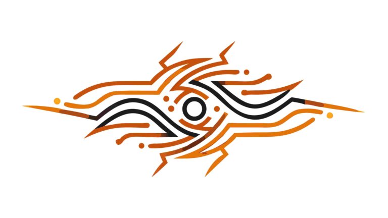 Tribal Leaf Feather Decorative Border Vector, vector design Generative AI