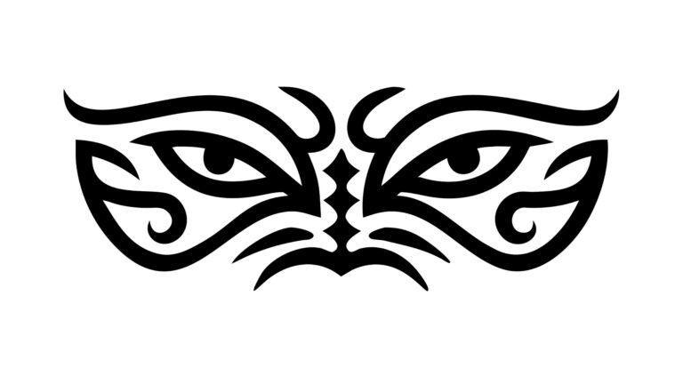 Tribal Masked Eye Decorative Emblem Vector Art, vector design Generative AI