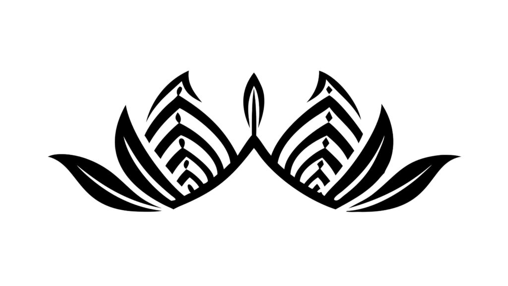 Tribal Abstract Floral Design Element Vector, vector design Generative AI