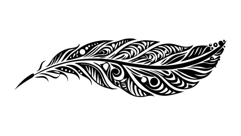 Ornate Tribal Feather Decorative Vector Art, vector design Generative AI