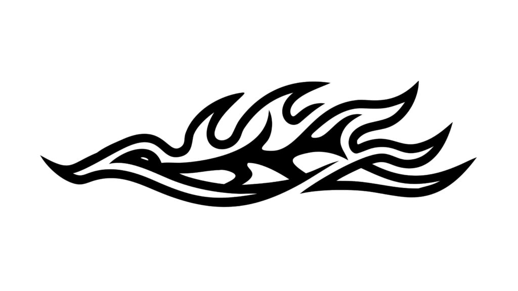 Sharp Tribal Flame Design Element Vector Art, vector design Generative AI