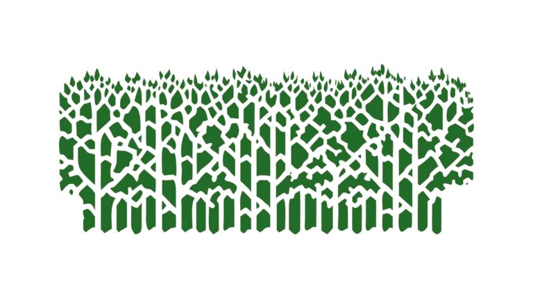 Stylized Forest Tree Pattern Green Vector Texture, vector design Generative AI