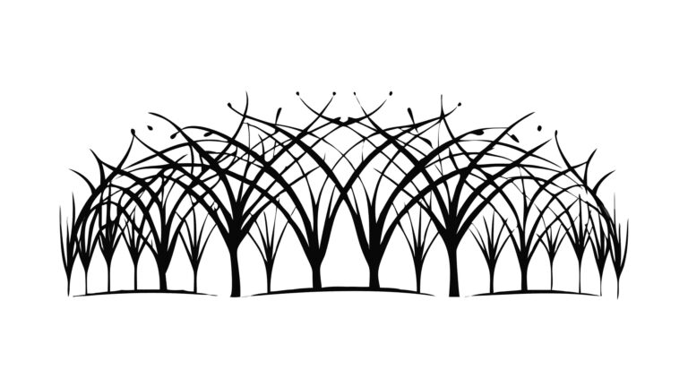 Abstract Conifer Forest Stylized Vector Design, vector design Generative AI