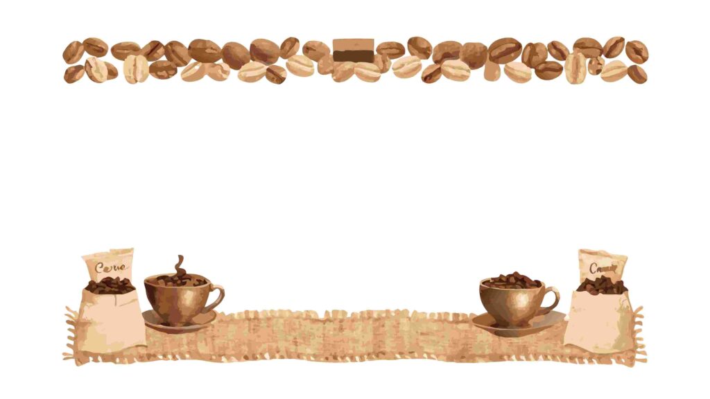 Charming Coffee Break Border with Hot Beverages & Sweet Treats, vector design Generative AI