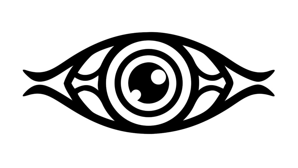 Stylized Abstract Eye Design Element Vector, vector design Generative AI