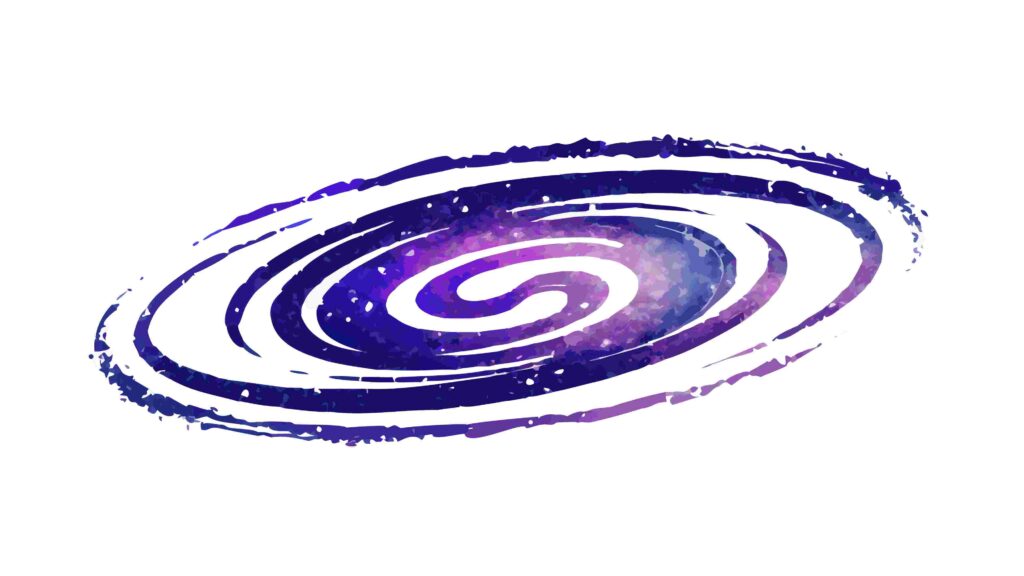 Cosmic Purple Galaxy Swirl Abstract Vector, vector design Generative AI