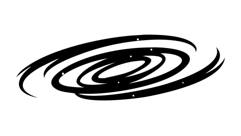 Abstract Black Spiral Vortex Vector Illusion, vector design Generative AI