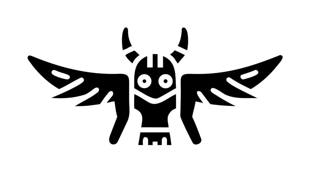 Tribal Winged Figure Mask Decorative Vector Art, vector design Generative AI