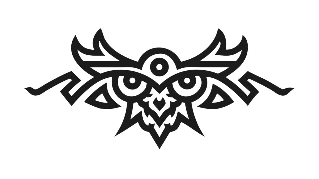 Tribal Owl Mask Decorative Emblem Vector, vector design Generative AI