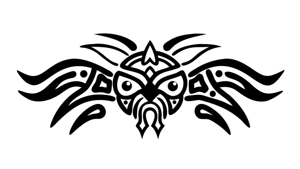 Tribal Bird Mask Decorative Emblem Vector, vector design Generative AI