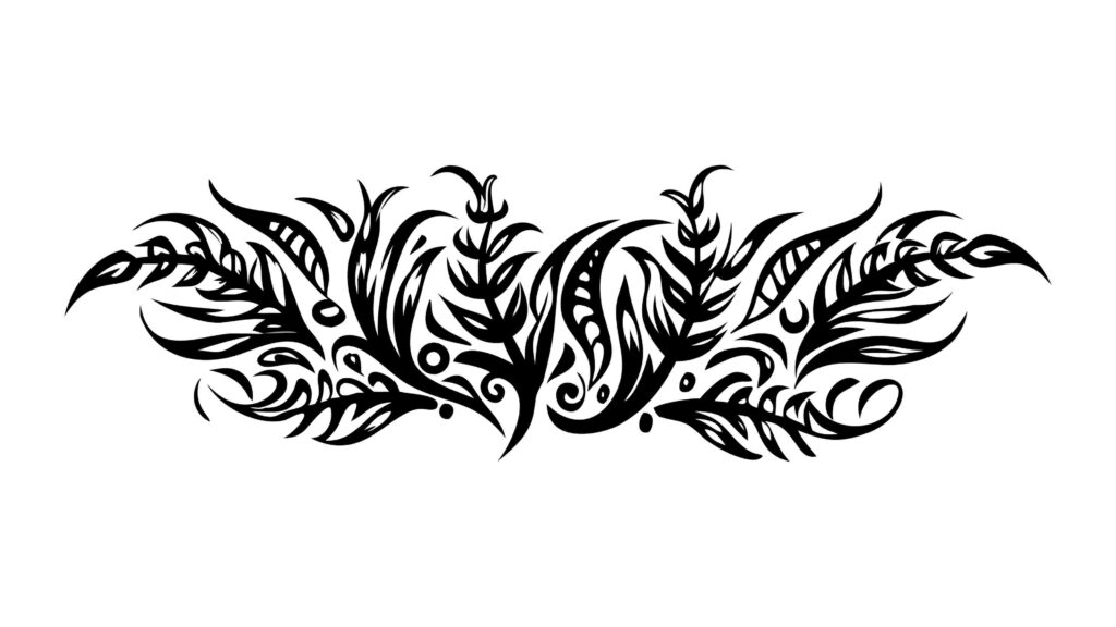 Abstract Green Leafy Decorative Border Design, vector design Generative AI