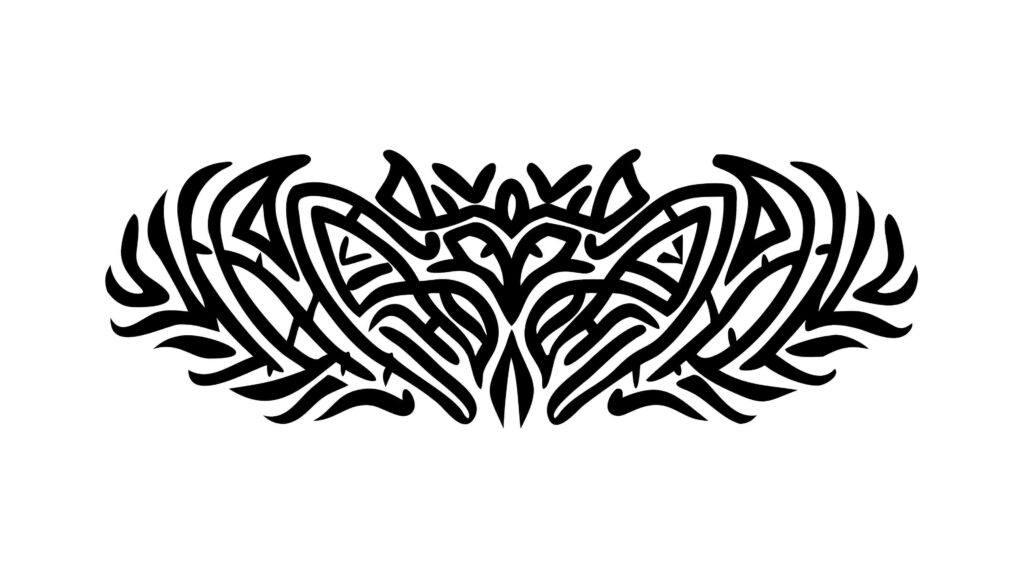 Abstract Tribal Decorative Motif with Swirling Lines, vector design Generative AI