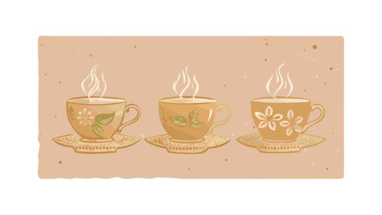 Vintage Style Coffee Cups and Bean Sack Border, vector design Generative AI