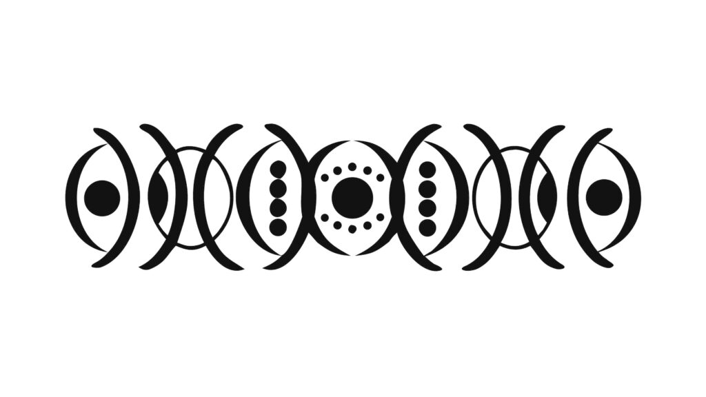 Abstract Tribal Eye Pattern Circular Motif, vector design Generative AI