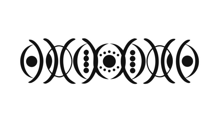 Abstract Tribal Eye Pattern Circular Motif, vector design Generative AI