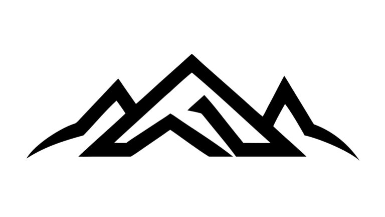 Abstract Geometric Mountain Range Silhouette, vector design Generative AI