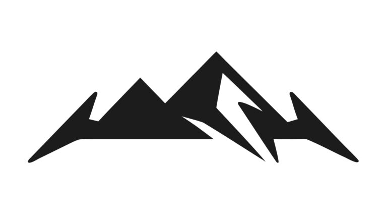 Minimalist Abstract Mountain Range Silhouette, vector design Generative AI
