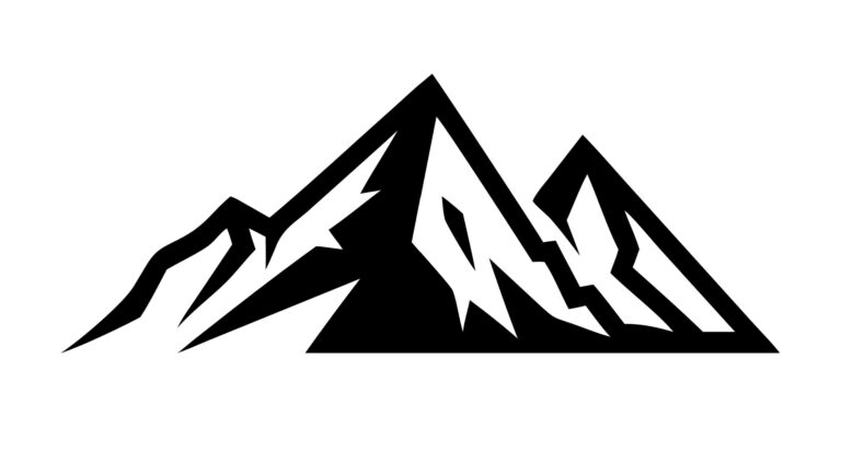Angular Mountain Peak Abstract Icon Design, vector design Generative AI