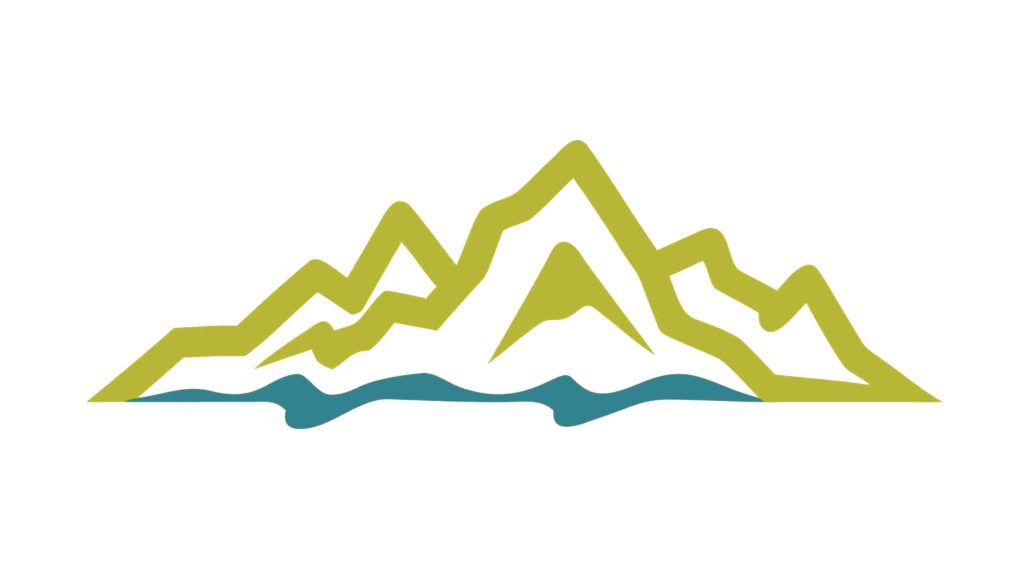 Colorful Abstract Mountain Range Landscape, vector design Generative AI