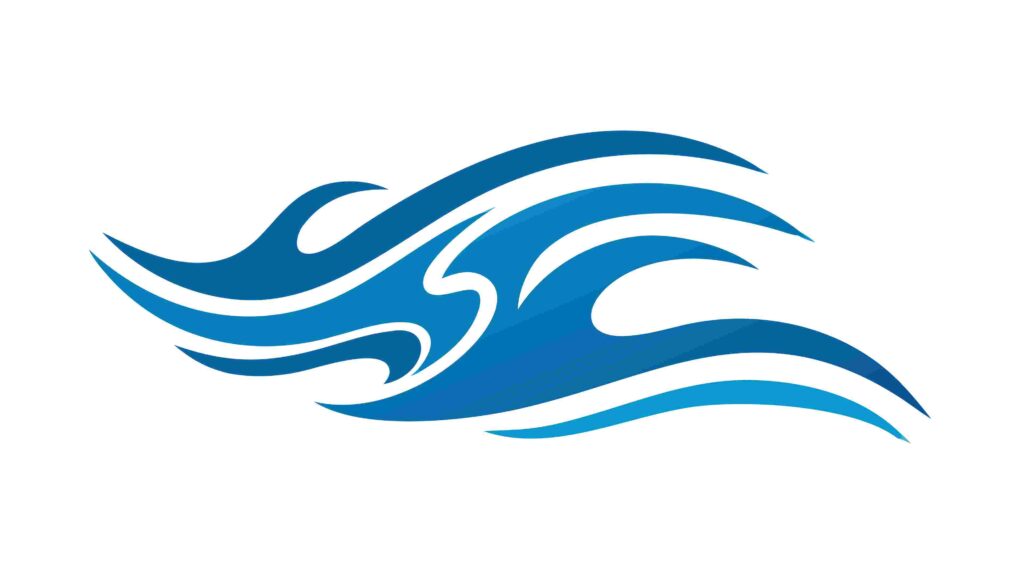 Dynamic Blue Abstract Wave Pattern Graphic, vector design Generative AI