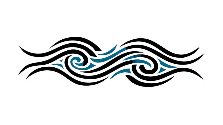 Dynamic Blue and Black Wavy Fluid Pattern, vector design Generative AI