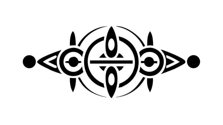 Abstract Symmetrical Organic Eye Design Element, vector design Generative AI