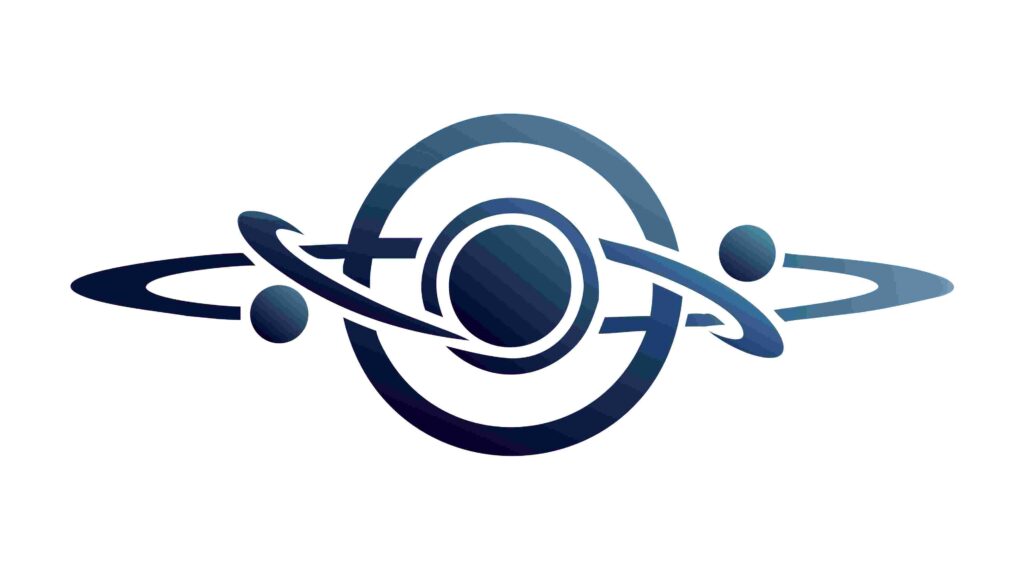 Abstract Atomic Planetary System Graphic, vector design Generative AI