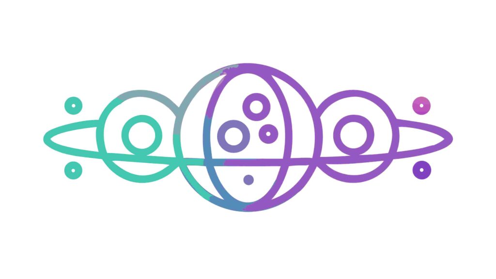 Abstract Colorful Planetary Orbits System Design, vector design Generative AI