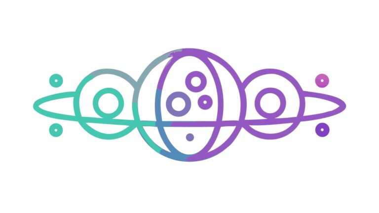 Abstract Colorful Planetary Orbits System Design, vector design Generative AI