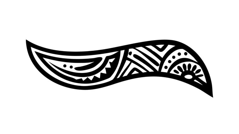 Abstract Tribal Bird-like Decorative Element, vector design Generative AI