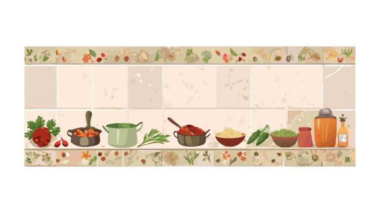 Fresh Garden Produce Border with Fruits and Vegetables, vector design Generative AI