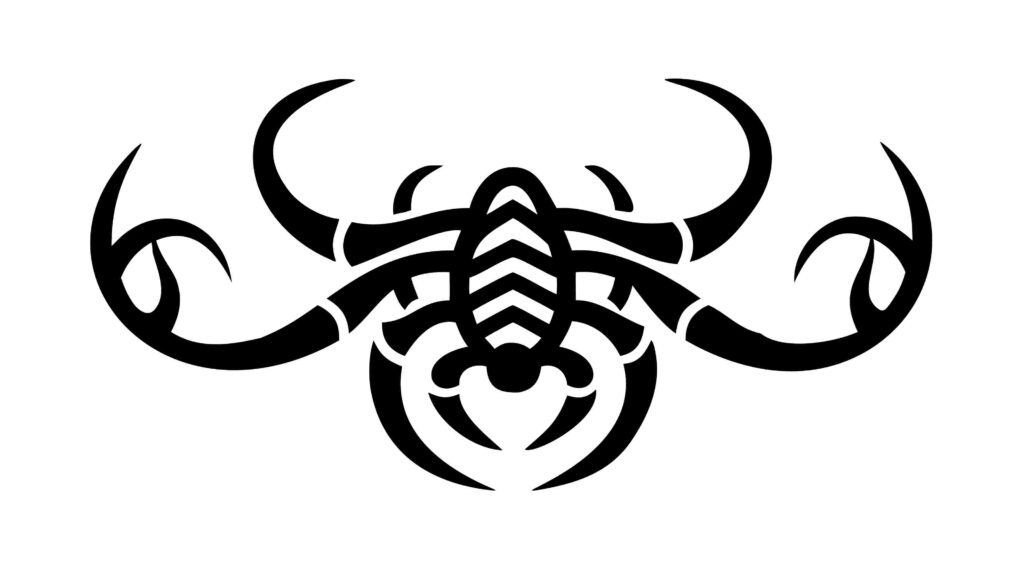Abstract Tribal Scorpion or Insect Motif, vector design Generative AI