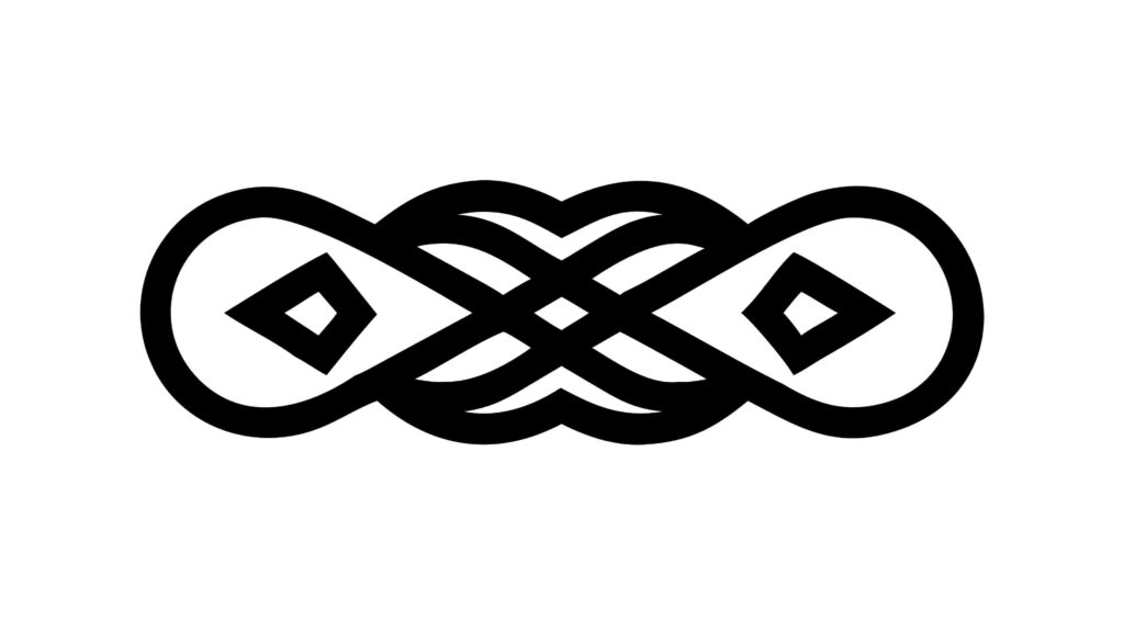 Abstract Oval Interwoven Knot Pattern Design, vector design Generative AI