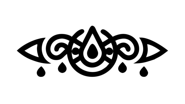Abstract Organic Decorative Droplet Motif, vector design Generative AI