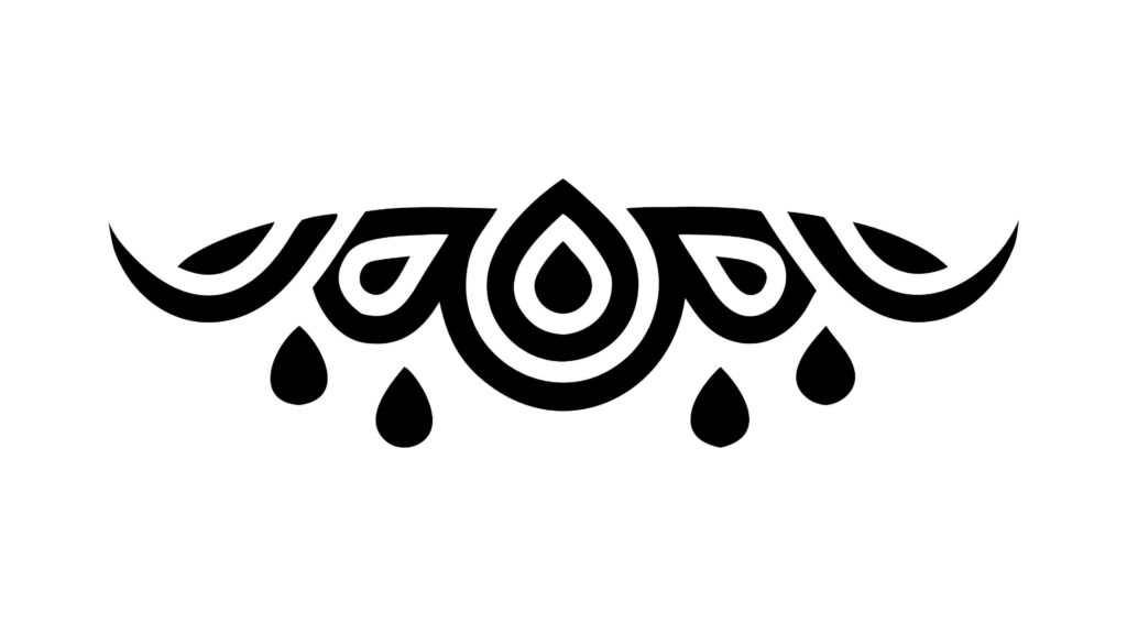 Abstract Decorative Droplet Swirl Element, vector design Generative AI