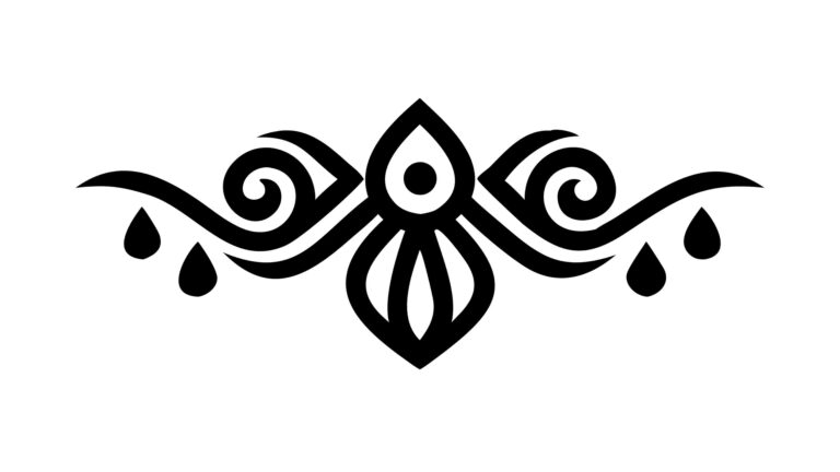 Abstract Decorative Teardrop Organic Motif, vector design Generative AI