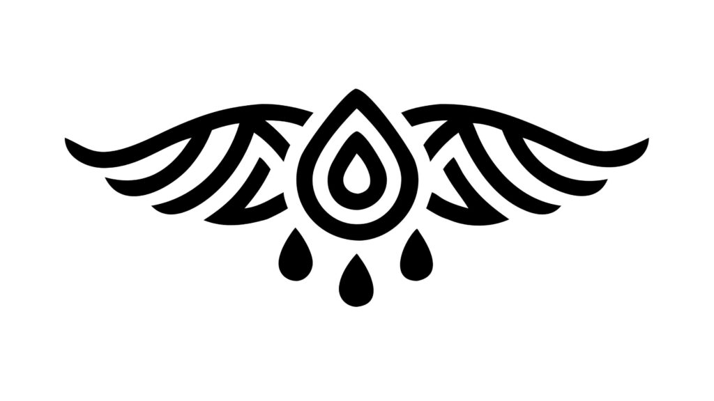 Abstract Decorative Fluid Droplet Design Element, vector design Generative AI