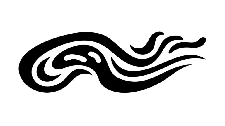Abstract Organic Wavy Lines Design Element, vector design Generative AI