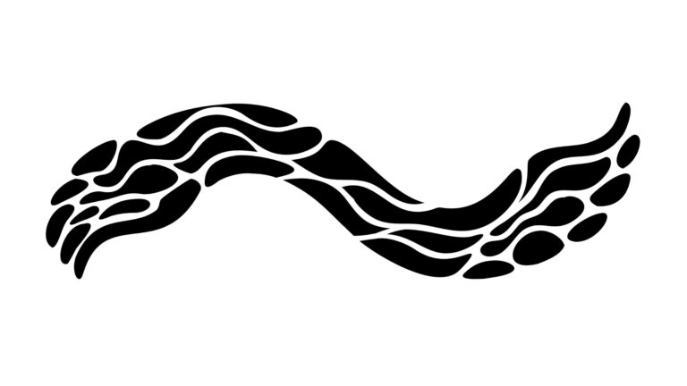 Abstract Organic Flowing Lines Design Element, vector design Generative AI