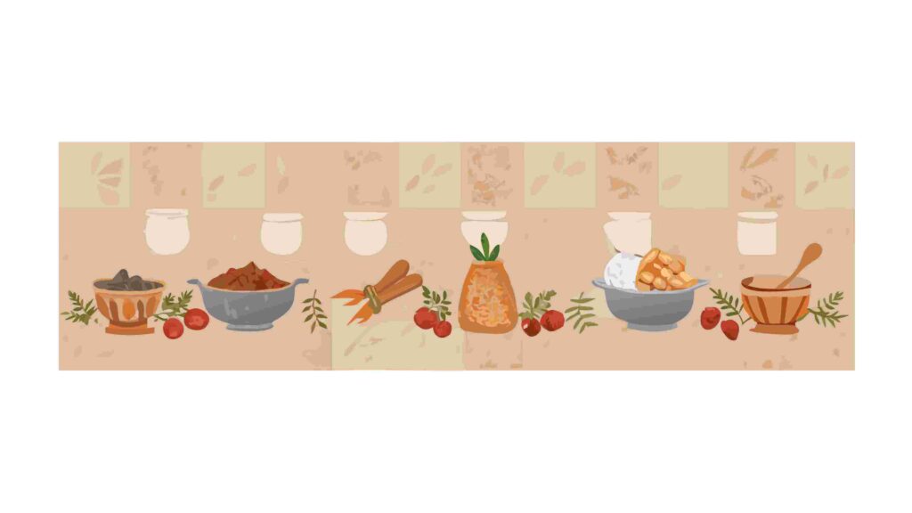 Wholesome Farm Fresh Food Border with Fruits and Vegetables, vector design Generative AI